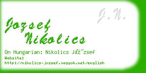 jozsef nikolics business card